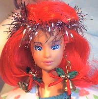 Kimber, aka "Kimmie" in festive garb. This is the very doll - my first ever Jem doll :)