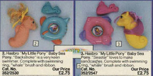 Backstroke and Sea
          Star from the Argos Catalogue, 1986