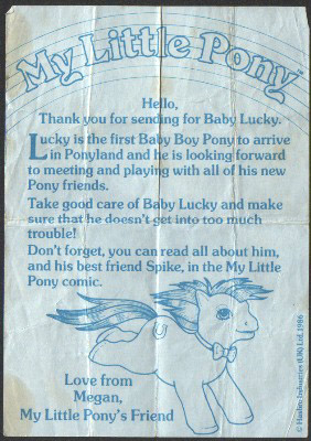 Baby Lucky's Letter of
          Introduction
