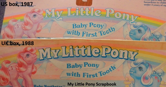 Comparing the rainbows on First Tooth boxes