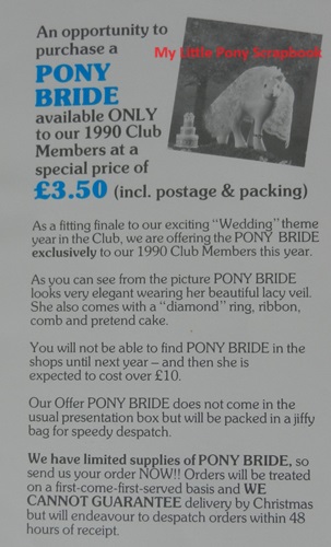 Pony Bride Offer, UK Club