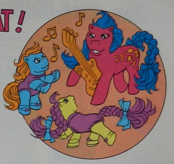 Baby Ballerina ponies with Pretty Beat in the
                comic