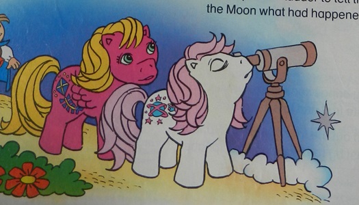 Baby Night Song views the
          sky