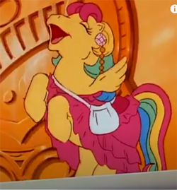 Skydancer in the fashion
          parade in Escape from Catrina