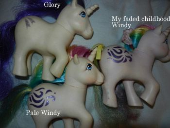 Comparing pale Windy to
          Glory