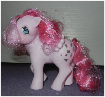 Pink
          pegasus with magenta hair and winged hearts