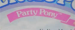 Party Pony on packaging