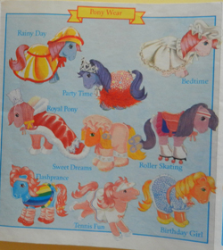 insert showing ponies
                with pony outfits