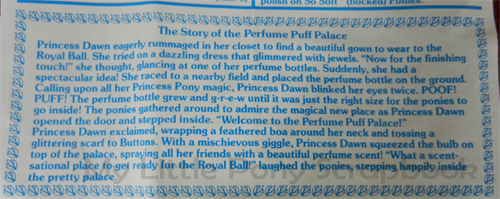 Perfume Puff Palace
            Story