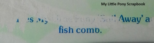 Fish comb mentioned
              on card