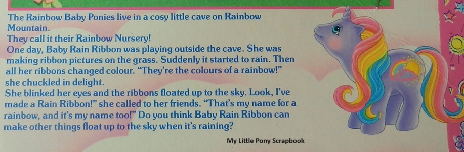 Baby Rain Ribbon's Backcard
          Story