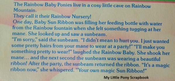 Baby Sun Ribbon's Backcard
          Story