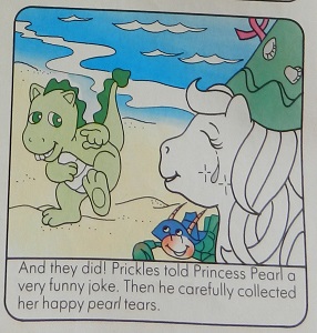 Princess Pearl cries wishing
          pearls