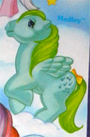 Medley
          with straight hair on card