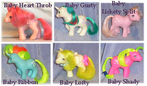 Beddy Bye Eye Baby set of
        six ponies