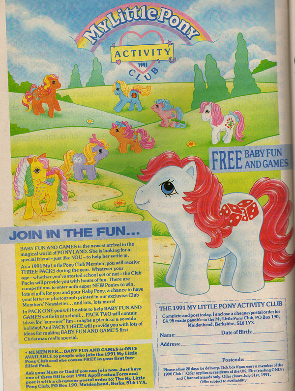 1991 My Little Pony Club